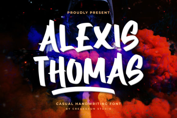 Alexis Thomas: A Casual Paint Brushed Display Font