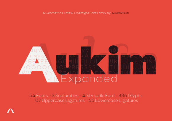 Aukim Expanded: A Sharp Display Font for Business Branding