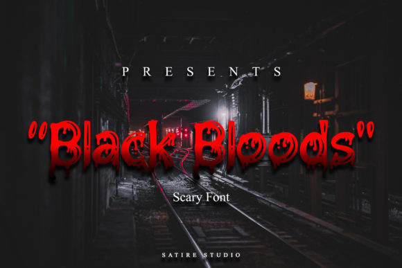 Black Bloods: A Creepy Display Font for Content Layouts