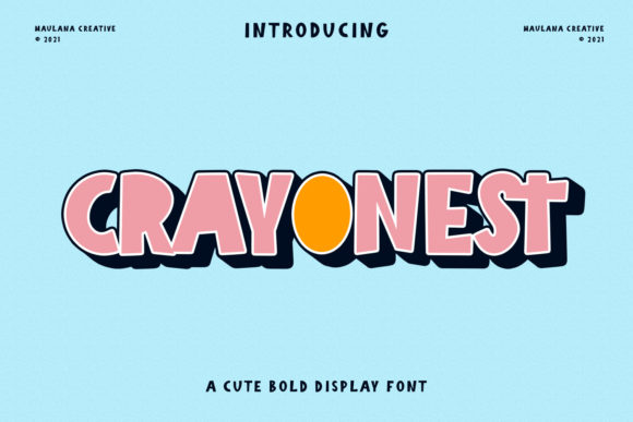 Crayonest: A Cute & Colorful Display Font for Marketing Magic