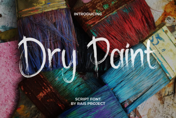 Dry Paint Font: A Cool Brushed Display Typeface for Creatives