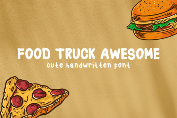 Food Truck Awesome: A Whimsical Display Font for Modern Branding