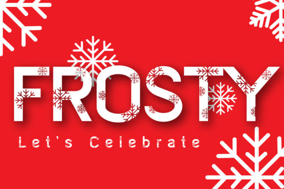Frosty: A Snowflake Display Font for Winter Publishing