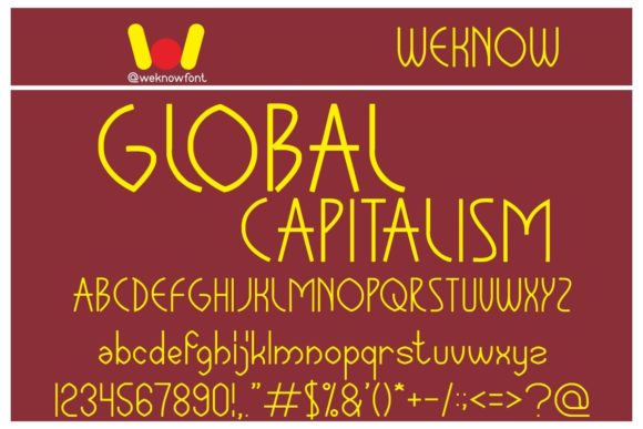 Global Capitalism Display Font for Handmade Branding