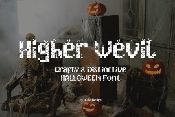 Higher Wevil Halloween: Pixel Horror Display Font
