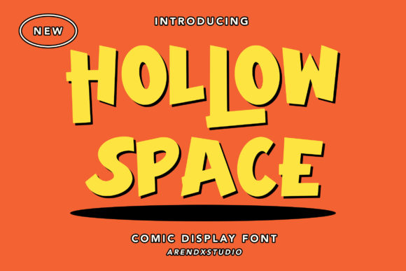 Hollow Space Font: Fresh Comic Style for Small Business Branding