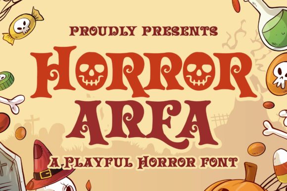 Horror Area Display Font for Creative Makers