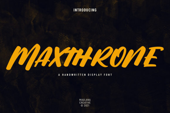 Maxthrone Font: A Relaxed Street-Style Typeface for Branding