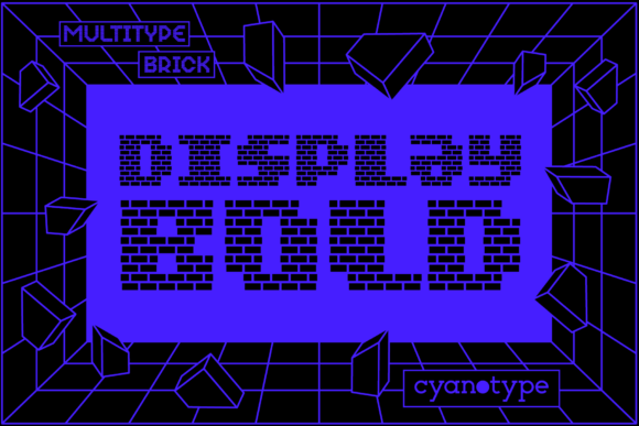 MultiType Brick Display Bold – A Pixelated Font for Brands