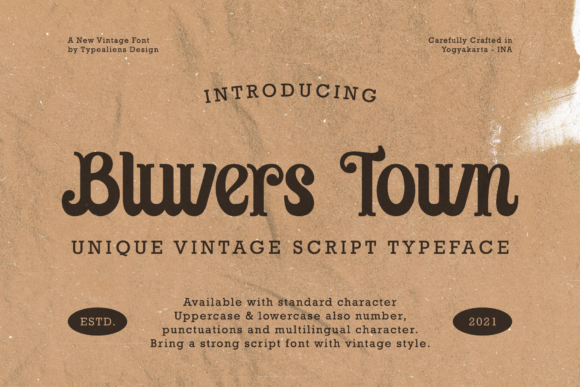Reviewing Bluvers Town Font for Campaign Design