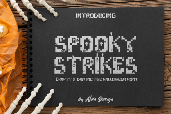 Spooky Strikes Halloween: A Crafty Pixel Horror Display Font
