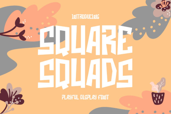 Square Squads: A Playful Display Font for Quirky Branding
