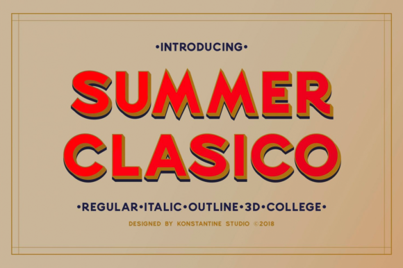 Summer Clasico: A Retro Display Font for Timeless Business Branding