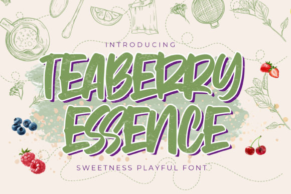 Teaberry Essence: A Sweet and Playful Display Font for Makers