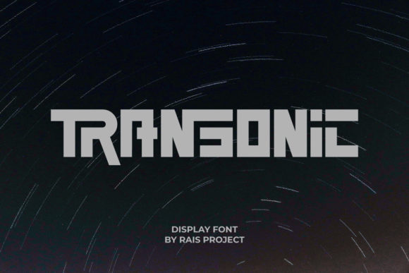 Transonic Font: Bold Squared Display Typeface for Campaigns