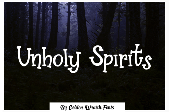 Unholy Spirits Display Font for Spooky Projects