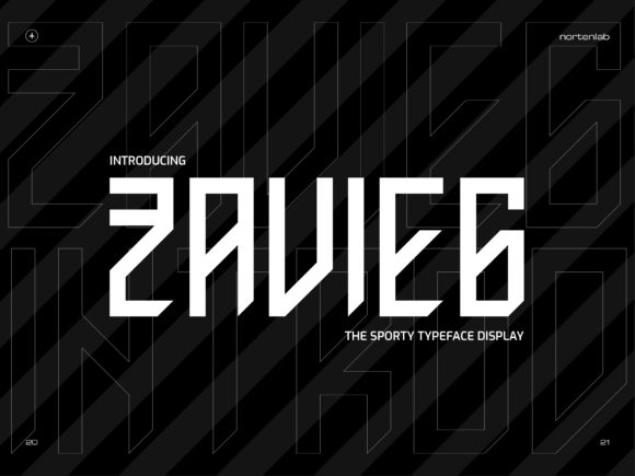 Zavieg: The Squared Display Font for Creative Makers